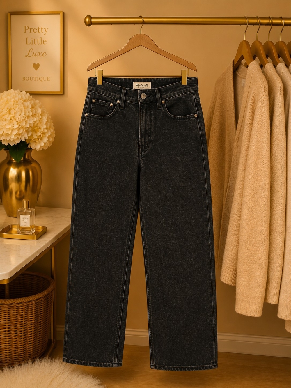 Madewell Black Straight Leg Jeans Size 24